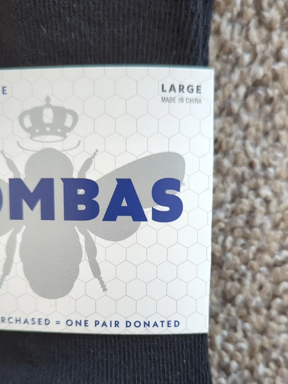 Bombas Black Crew Socks New